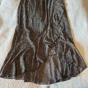 Elegant Black Floral Women's Skirt